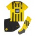 Cheap Borussia Dortmund Donyell Malen #21 Home Football Kit Children 2022-23 Short Sleeve (+ pants)